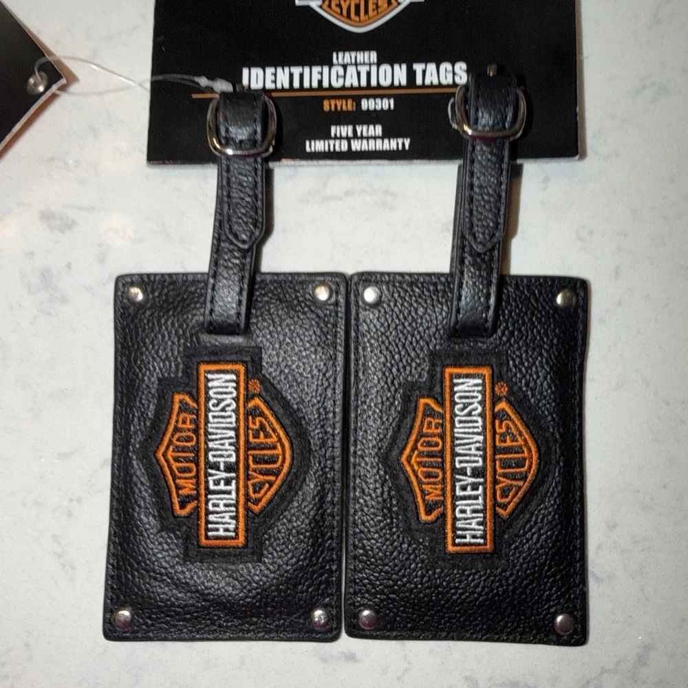 Harley Davidson Luggage Tag Lot Of 2 Identification Tags